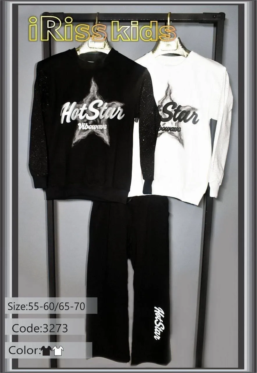بلوز و شلوار طرح Hot star -کد 3273- 8تایی